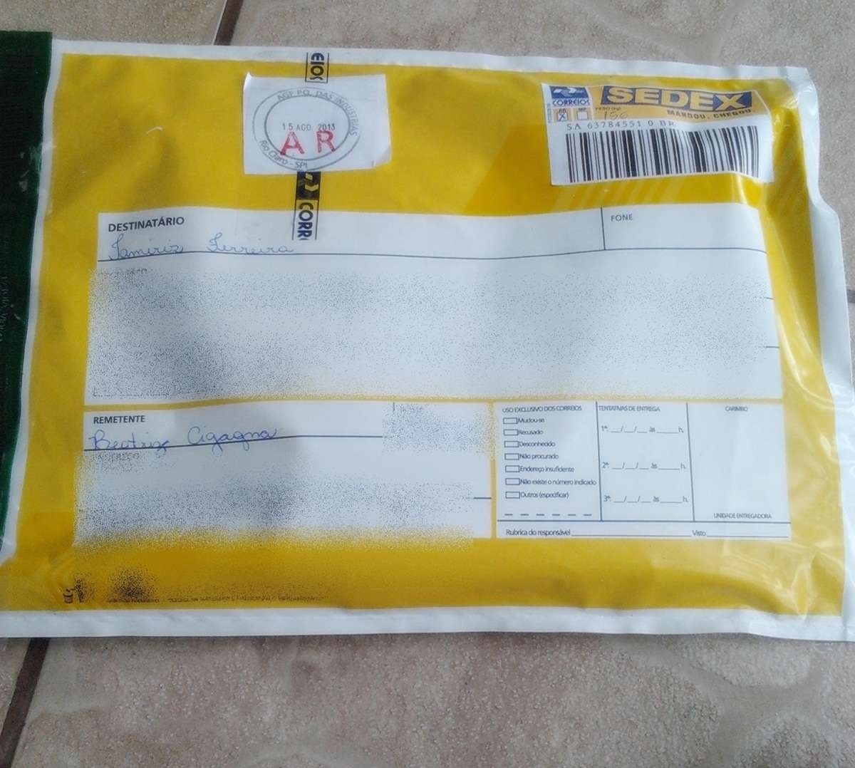 envelope plástico correios