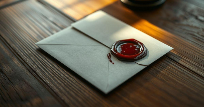 Envelope com lacre garante segurança e estilo na correspondência