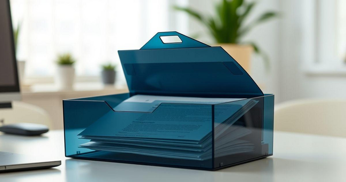 Envelope vai e vem plástico ideal para organização e proteção de documentos