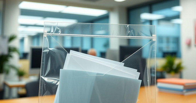 Envelope plástico para documentos é a solução ideal para proteger e organizar seus papéis importantes.